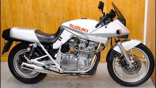 Suzuki GSX1100S Katana Yoshimura dual muffler sound and details.スズキＧＳＸ１１００Ｓカタナ詳細及びヨシムラ左右出しマフラー音