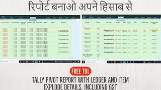 Tally Sales Report TDL for Pivot Table | Detailed Sale Summary TDL |2022 Best Tally TDL @LearnWell