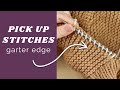 Pick Up Stitches along Garter Edge for a Knit Balaclava