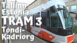 Estonia Tallinn Tram 3 Tondi - Kadriorg [4K] Summer 2020