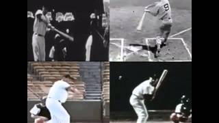 Ted Williams slo mo 4 swings