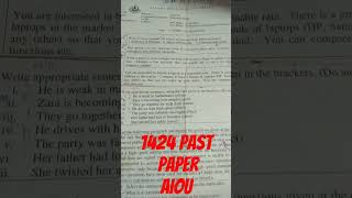 aiou past paper# aiou# 1424 past paper