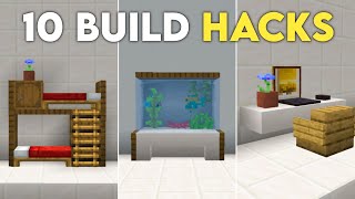 Minecraft 10 Build Hacks Bedrock & Pocket Edition 1.20 | Bedroom Furniture Ideas | MCPE,PS4,Xbox |