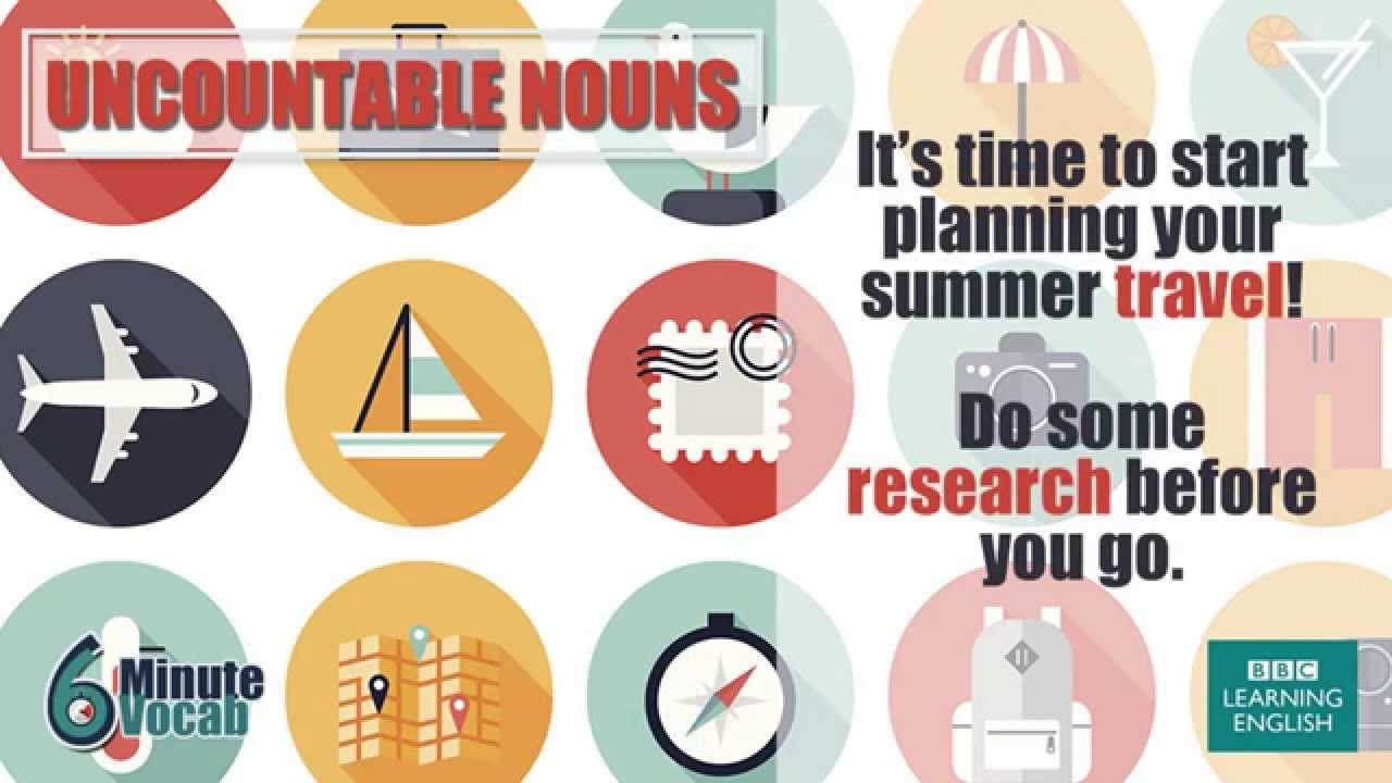 Uncountable Nouns - 6 Minute Vocabulary - YouTube