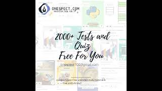 2000+ tests and Quiz are available  , login to onespect and get access for free.