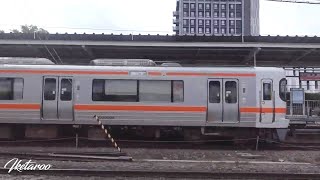 E353系　窓からの眺め　甲府駅発車 車内放送　あずさチャイム付き【字幕】