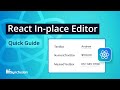 React In-place Editor: The Ultimate Feature Walkthrough