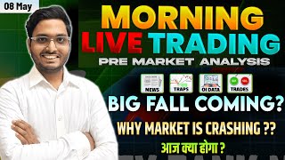 08 May Live Pre Market Analysis| Live Intraday Trading Today| Bank Nifty option@FearlessTraderShivam
