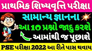 Primary Scholarship Exam | Pse Exam | Pse Exam For Std 6 | સામાન્ય જ્ઞાનના પ્રશ્નો