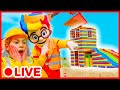 [🔴LIVE ] CAMIONS DE CHANTIER, PELLETEUSE ET JEUX| Les enfants font semblant de jouer ! ⛑ Kidibli