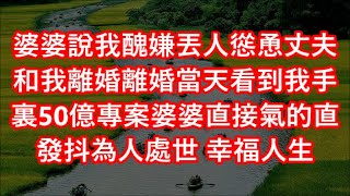 婆婆說我醜嫌丟人慫恿丈夫和我離婚離婚當天看到我手裏50億專案婆婆直接氣的直發抖#為人處世 幸福人生