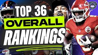 UPDATED! Top 36 Overall Rankings - Fantasy Football 2026