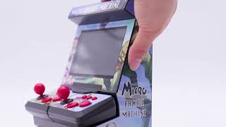 micro arcade machine console 2 players 2 video gameplay