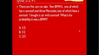 3.2 Conditional Probabilities - Finite Math