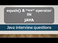 equals method and == operator in java