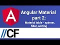Angular Material part 2: Material table - spinner, filter, sorting
