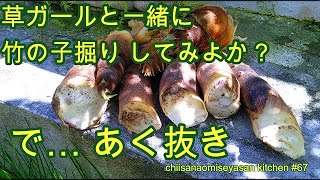 竹の子掘り行くよ！一緒に掘る〜下茹であく抜き