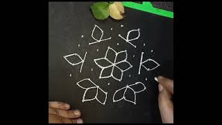 9*5 dots easy beautiful simple daily kolam rangoli designs అందమైన రోజువారీ చిన్న ముగ్గు 🌷☘️🌸