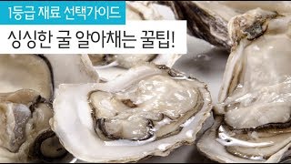 [재료고르기] 싱싱한 굴 알아채는 꿀팁 배우기! Learn the tip that Know fresh oysters!