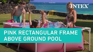 Intex® Pink Rectangular Frame Above Ground Pool