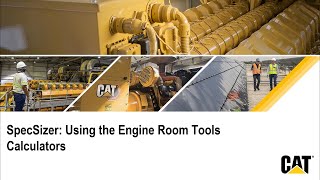SpecSizer - Using the Engine Room Tools Calculators