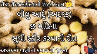 લીલુ આદુ ને 6 મહિના સ્ટોર કેવી રીતે કરવું ? 🤔|| Ginger Storage For 6 Month || new tricks and tips