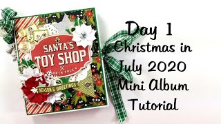 Day 1 of Twelve Days of Christmas in July 2020  Vintage  Mini Album Tutorial Polly's Paper Studio