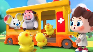 Wheels On the Ambulance | Rescue Bus Song | Nursery Rhymes & Kids Songs | BabyBus