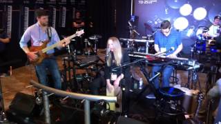 Jordan West demos the Roland El Cajon EC-10 at NAMM 2016