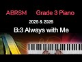 Always with Me / ABRSM Grade 3 Piano 2025 & 2026, B:3 / Synthesia Piano tutorial + Slow Version