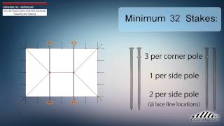 40'x60' Sectional Classic Series Pole Tent Staking and Squaring