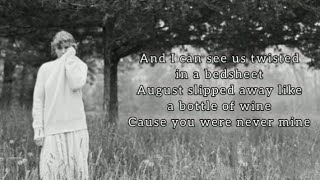 Taylor Swift - August lyrics