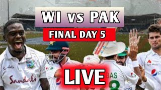 WI vs PAK 2ND TEST DAY 5 LIVE UPDATE | PAKISTAN vs WEST INDIES 2ND TEST LIVE UPDATE
