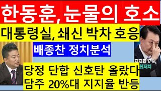 [고영신TV]윤석열 한동훈, 갈등 봉합 접착점 찾았다/빠른 쇄신만이 살 길(출연: 배종찬 인사이트케이대표)