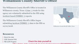Real Crime statistics about the Williamson County Sheriff's Office