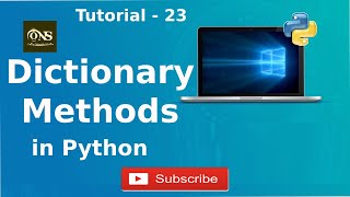 Dictionary Methods in python in hindi || Tutorial - 23 || Python Tutorial