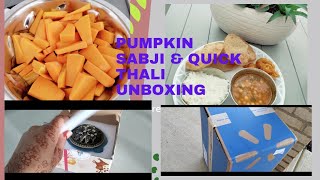 Unboxing l surprised for kids l Easy Pumpkin Sabji l Thali easy  #farhasvlog#indianvloggerinamerica