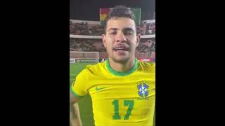 BRUNO GUIMARÃES SPEAKS ABOUT HIS FIRST GOAL FOR BRAZIL