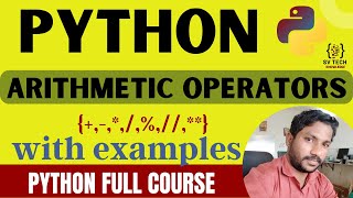 Operators In Python | Arithmetic Operators |lecturer 04 | part 01 Python Tutorial | #python
