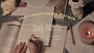 🕊️✨2 Hours Study With Me | Focused | Calming Academia Playlist | Pomodoro 25/5 | Rainfall ASMR