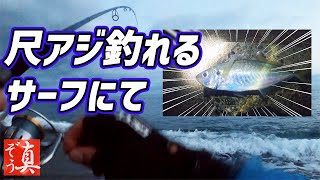 【ショアジギング＋サビキ】デカアジ釣れる日本海サーフにてアクシデント発生！