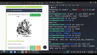 TryHackMe | Wonderland - Python Module Manipulation & Privesc using Capabilities