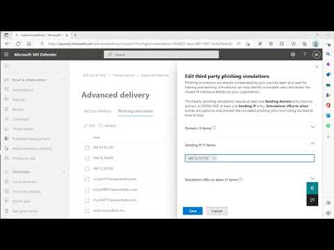 How to create a whitelist using the Third-Party Phishing Simulations feature in Office 365
