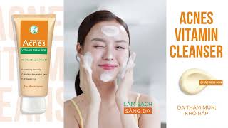 ACNES VITAMIN CLEANSER: SỮA RỬA MẶT DÀNH CHO DA THÂM MỤN, KHÔ RÁP