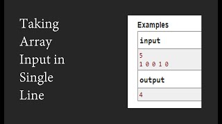 How to Take Array Input in a Single Line in Python | coder45