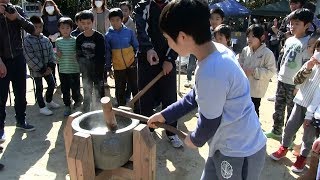 種子島のふるさと情報：上西小学校PTA伊勢神社お正月もちつき大会2018年