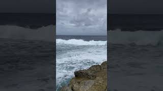 Aggressive wave at Majuro, Marshall island