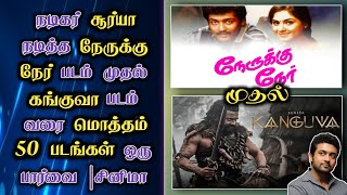 நடிகர் சூர்யா நடித்த நேருக்கு நேர் படம் முதல் கங்குவா படம் வரை மொத்தம் 50 படங்கள் ஒரு பார்வை |சினிமா