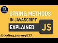 What is string? | String Methods in JavaScript #coding #javascript #strings