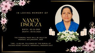 FUNERAL SERVICE OF NANCY DSOUZA | Sacred Heart Church, Mahakali, Andheri East